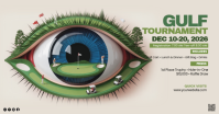 สีขาว Golf Tournament Ibinahaging Larawan sa Facebook Template