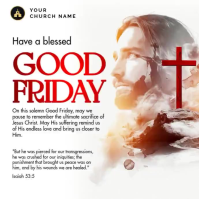 White Illustrative Good Friday Instagram Post Video template