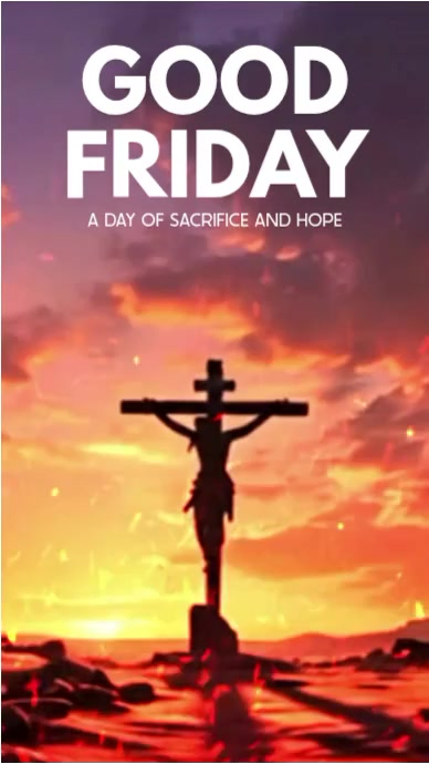 Plantilla de White Illustrative Good Friday Instagram Story Video ...