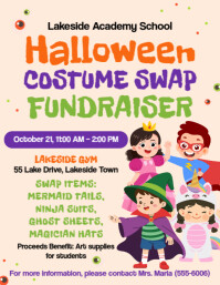 Weiß Halloween Fundraiser Flyer Template