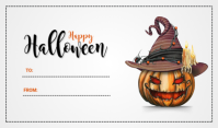 White Illustrative Halloween Gift Tag  Tag Etykietka doczepna template