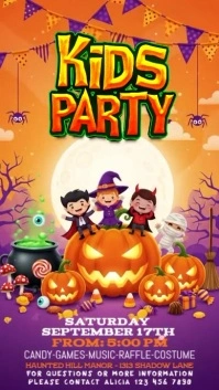 White Illustrative Halloween Kids Festival Instagram Story template