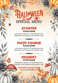 Blanc Halloween Special Menu A4 Template