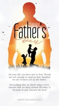 White Illustrative Happy Father’s Day Instagram Story template