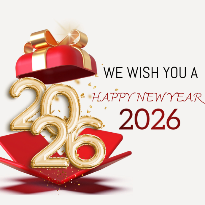 White Illustrative Happy New Year Instagram Post Template | PosterMyWall