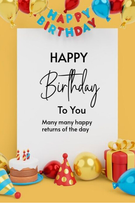White Illustrative Happy To Help  Poster template