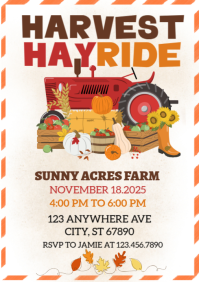 Bianco Harvest Hayride A4 Template