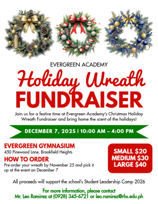 Copy of White Illustrative Holiday Wreath Fundraiser Flyer (us Letter ...