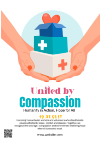White Humanitarian Aid A6 Template