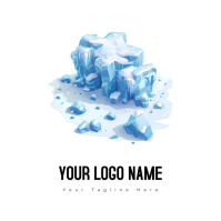 Blanc Iceberg Logo โลโก้ Template