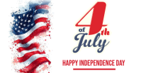 White Illustrative Independence Day Celebration Facebook Shared Image template