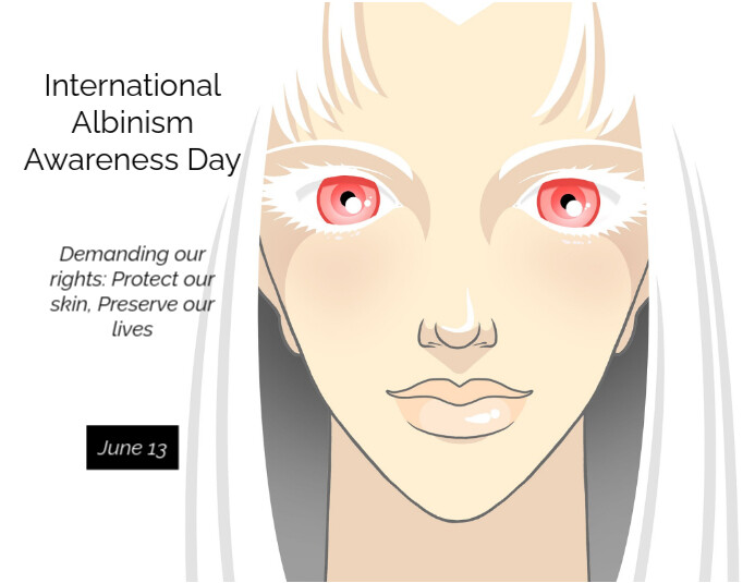 Plantilla de White Illustrative International Albinism Awareness Day ...