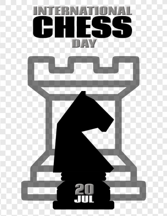 White Illustrative International Chess Day Flyer (us Letter) Pamflet (VSA Brief) template