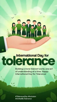 White Illustrative International Day For Tolerance Instagram Story template