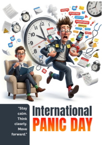 Putih International Panic Day A4 Template