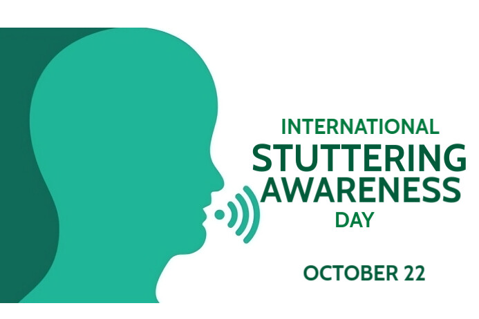 White Illustrative International Stuttering Awareness Day Poster ...