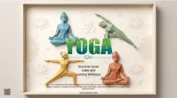 White Illustrative International Yoga Day Digital Display Video template