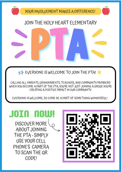 Join Pto Sign Copy of White Illustrative Join The Pto A4 | PosterMyWall