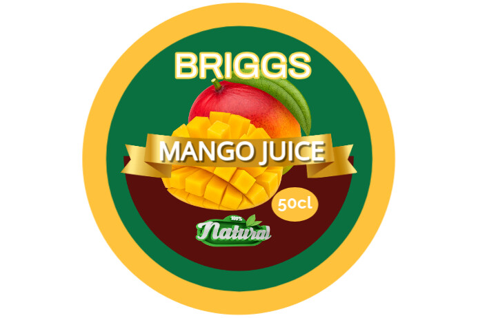White Illustrative Juice  Label Etykieta template