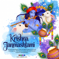 Blanc Krishna Janmashtami Message Instagram Template