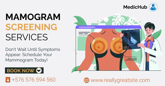 Plantilla de White Illustrative Mammography Screening Face | PosterMyWall