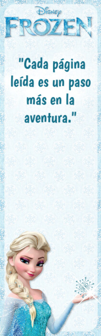 White Illustrative Marca Páginas Para Libros O Agenda De Frozen Half Page Legal template