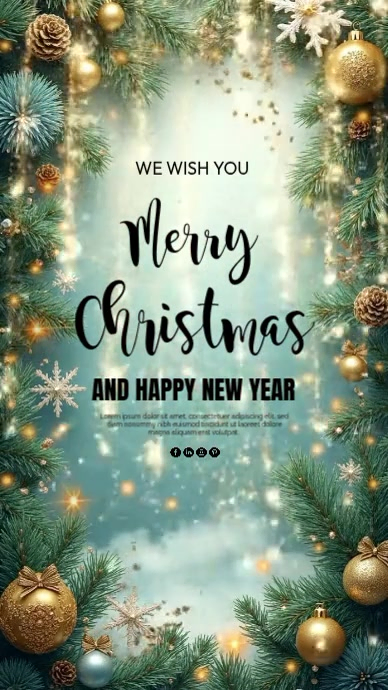 White Illustrative Merry Christmas Instagram Story Template | PosterMyWall