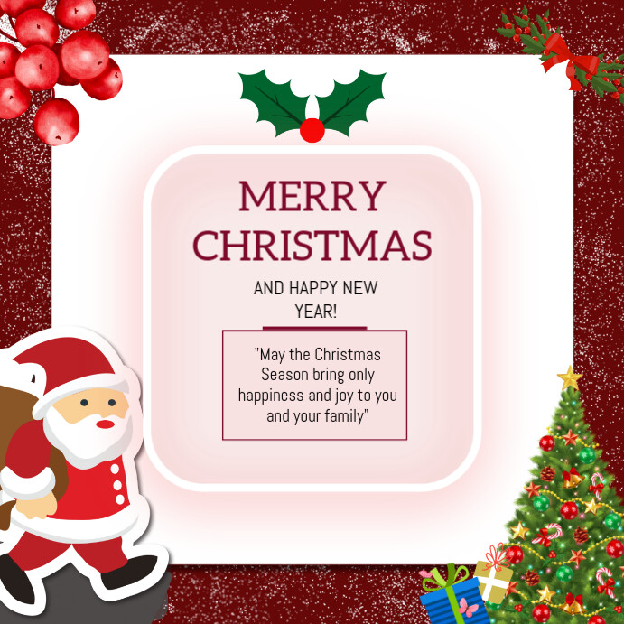 Copy of White Illustrative Merry Christmas Instagram Post | PosterMyWall