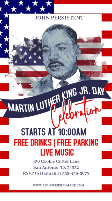 Copy of White Illustrative Mlk Day Celebration Invitation Instagram ...