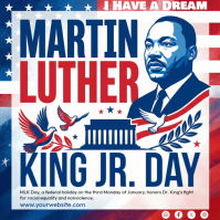White Illustrative Mlk Day Instagram Post template