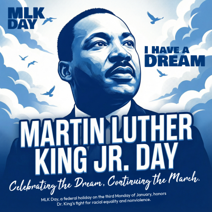 Copy of White Illustrative Mlk Day Instagram Post | PosterMyWall