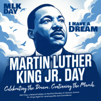 White Illustrative Mlk Day Instagram Post template