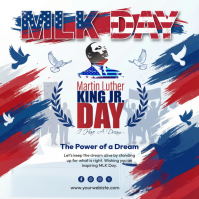 White Illustrative Mlk Day Square (1:1) template