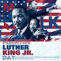 White Illustrative Mlk Day Square (1:1) template