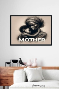 White Illustrative Motherhood Frame Pinterest template