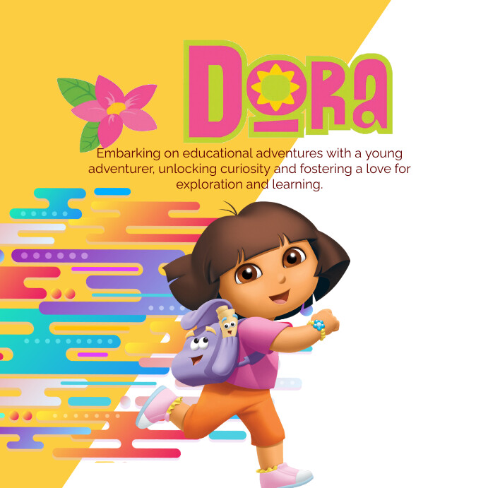 White Illustrative National Dora Day Instagra Template | PosterMyWall