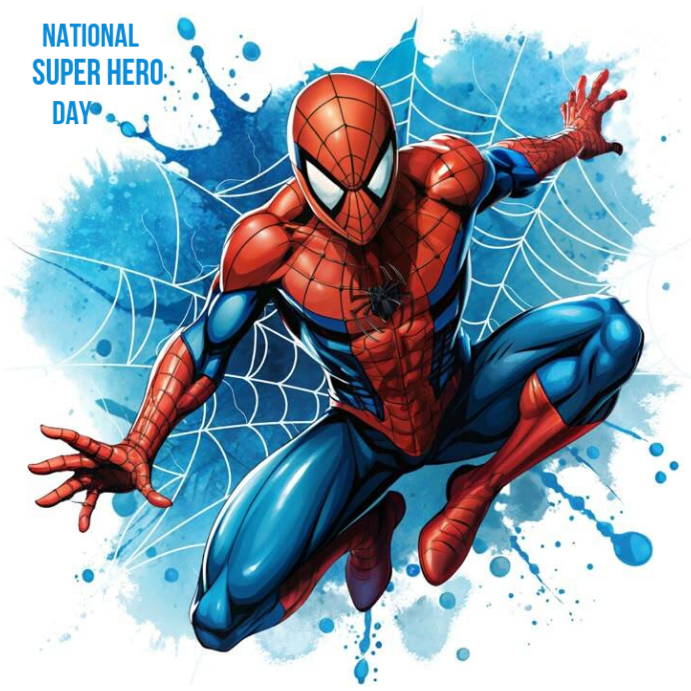 White Illustrative National Superhero Day Instagram Post Template ...