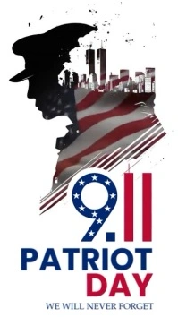 White Illustrative Patriot Day Instagram Story template