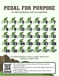 White Illustrative Pick A Date Cycling Flyer (us Letter) template