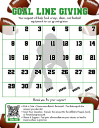 Hvid Fundraiser Calendar Pamflet Template