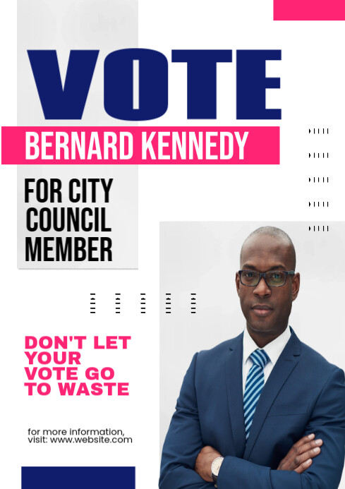 White Illustrative Political Election poster A2 Template | PosterMyWall