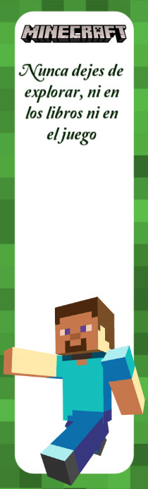 White Illustrative Porta Página De Minecraft  Half Page Legal template