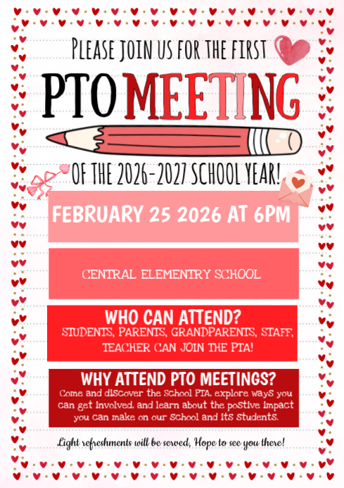 White Illustrative Pta Meeting A4 Template | PosterMyWall