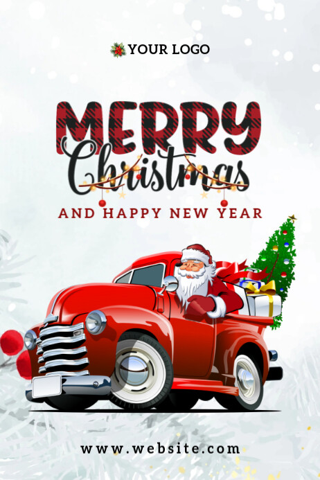Copy of White Illustrative Red And White Modern Christmas And New Year ...