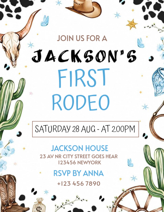 White Rodeo Event Flyers Template | PosterMyWall