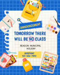 Biały School Announcement Instagram Portrait Template