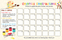 White Illustrative School Fundraiser Tabloid template