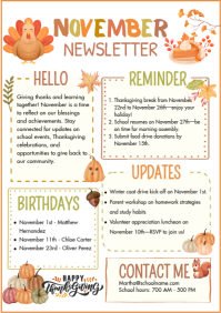White School Newsletter A4 Template