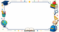 White Illustrative School Supplies Digital Display | School Supplies Banner Border | Educational ban template