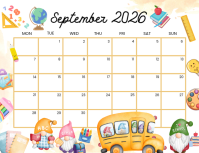 Weiß School Calendar Iflaya Template